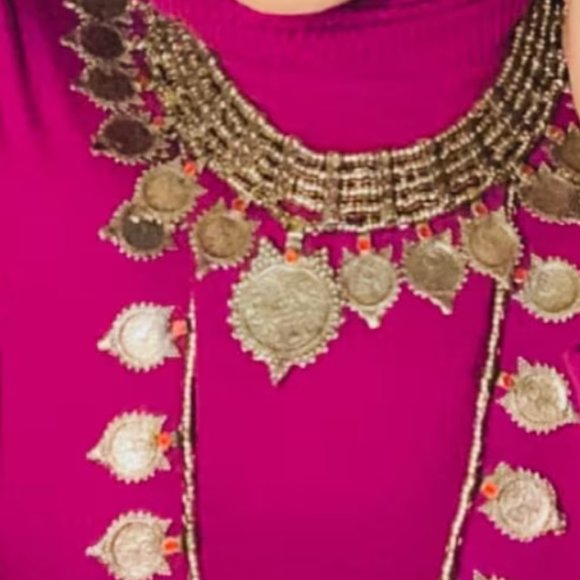 Mala And Choker Set, Coins Jewelry Set, Antique Jewelry, Tribal Jewelry, - Picture 7 of 8